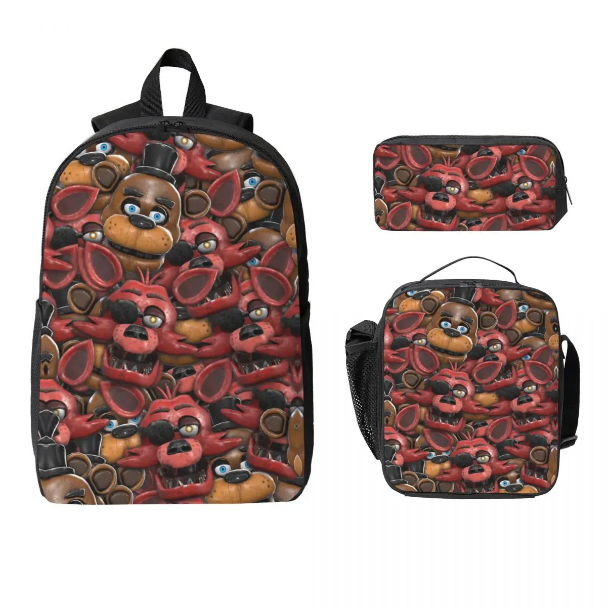 

3Pcs 0y1q8wspka261 merch Backpack Set for Boy Girl Pencil Boxes Bookbag Sets with Lunch Box For Primary School Students Daypack