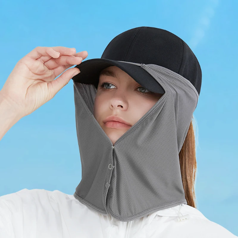 Quick-Drying Fishing Cap Face Neck Sunshade  Cap UV Protection Visor Headwear for Outdoor Sports Golf Hiking view 2