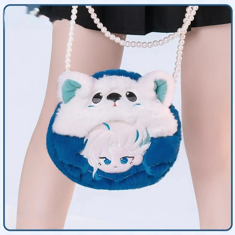 Game Cosplay GENSHIN IMPACT Fontaine Neuvillette Cartoon Plush Coin Purse Girls Student Backpack Anime Satchel Bag Xmas Gifts