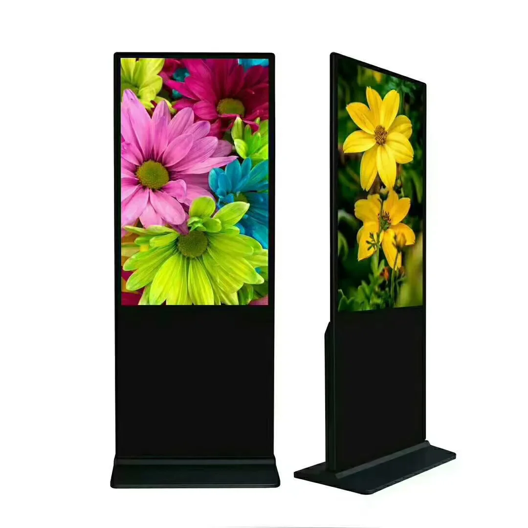 43 49 55 65 inch floor stand lcd display touch screen indoor android advertising information totem retail digital signage