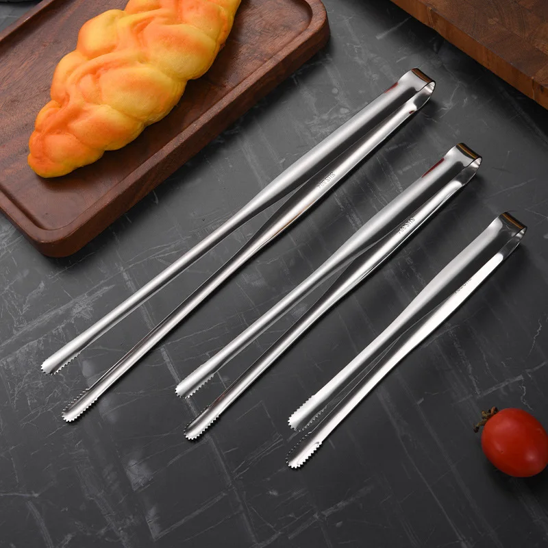 Household Stainless Steel Thickened Clip Barbecue Barbecue Clip Food Clip Bar Ice Cube Clip Steak Clip Kitchen Gadgets