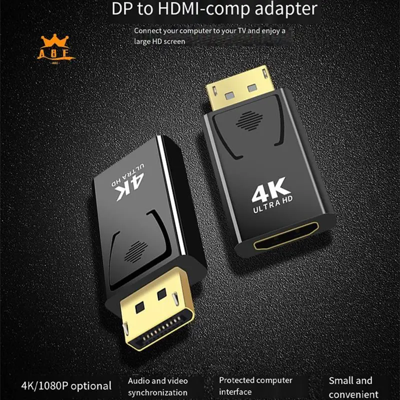 A08E-4K Dp-совместимый видеоадаптер Displayport «папа» на совместимый компьютерный ТВ-монитор конвертер для ПК ТВ