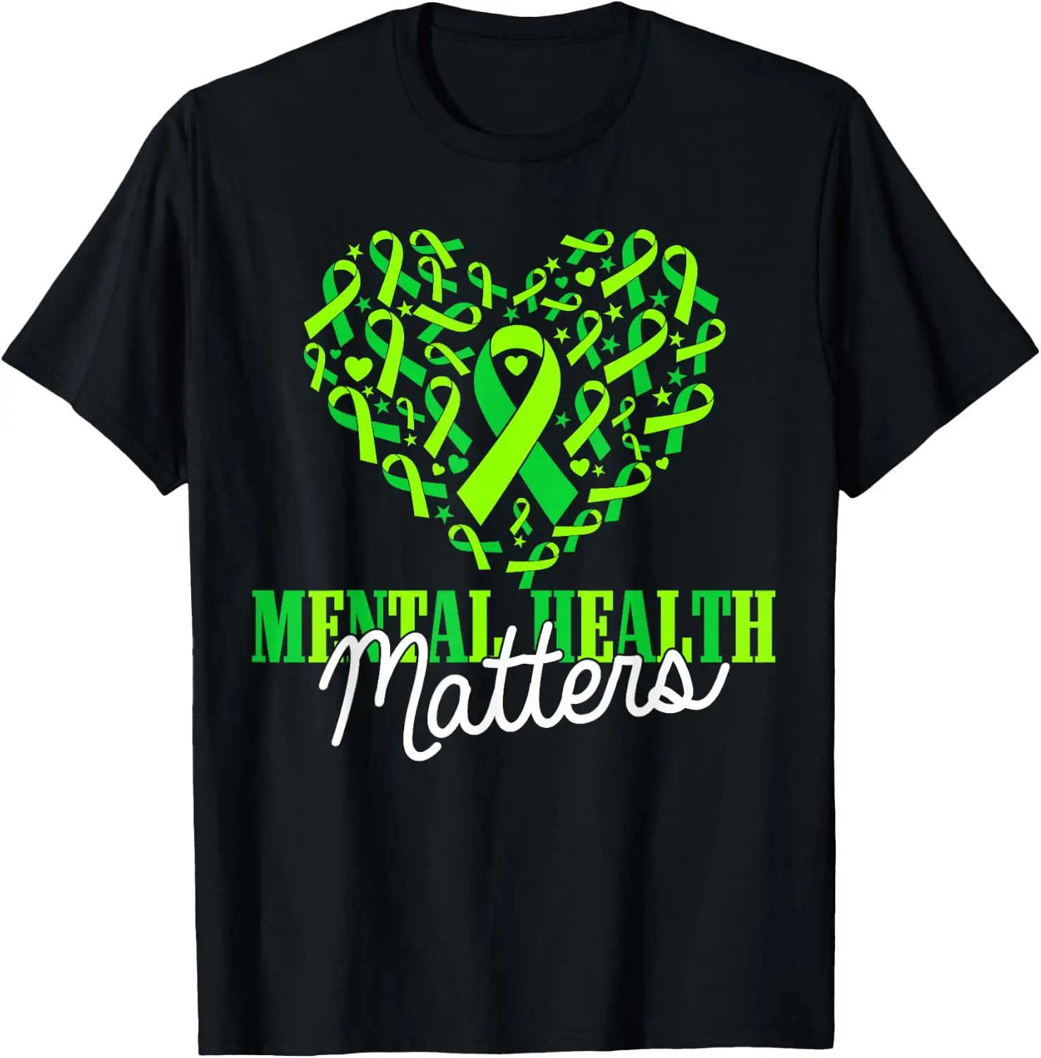 Heart Awareness Shirt Mental Health Matters T-Shirt 100% Cotton Trendy Y2K Short-Sleeve Tee – Soft, Quick-Drying, & Moisture-Wicking; Ideal for Sports or Casual Wear; Great Gift for Christmas or Halloween.