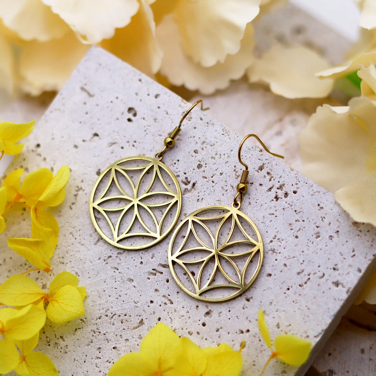 Todorova الإبداعية الفولاذ المقاوم للصدأ أفروديت زهرة الفن خط أقراط للنساء الرجال المعلقات هدايا أقراط مجوهرات #5