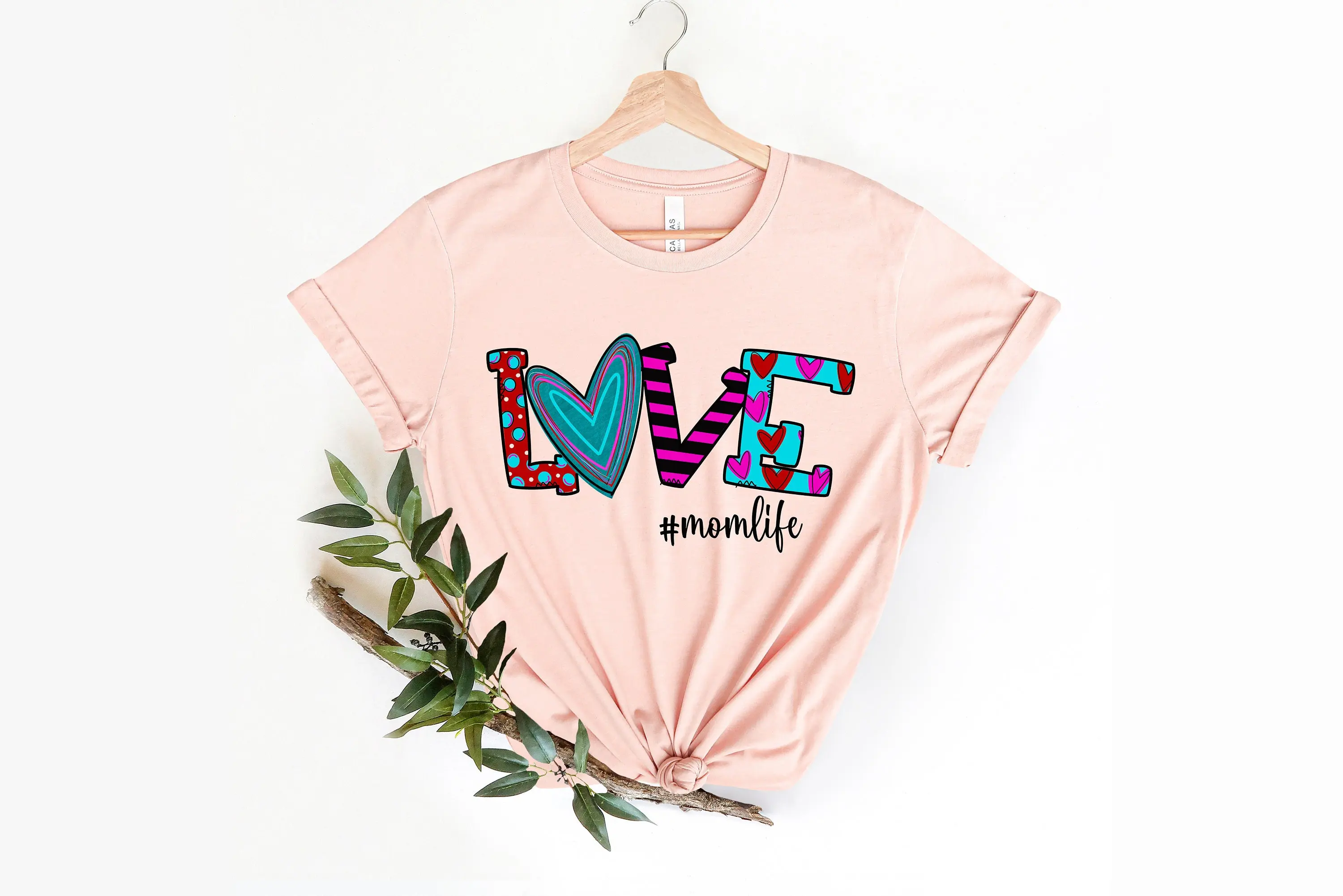 Футболка для мамы Love Momlife Mommy Hashtag День матери Модная крутая футболка для мам