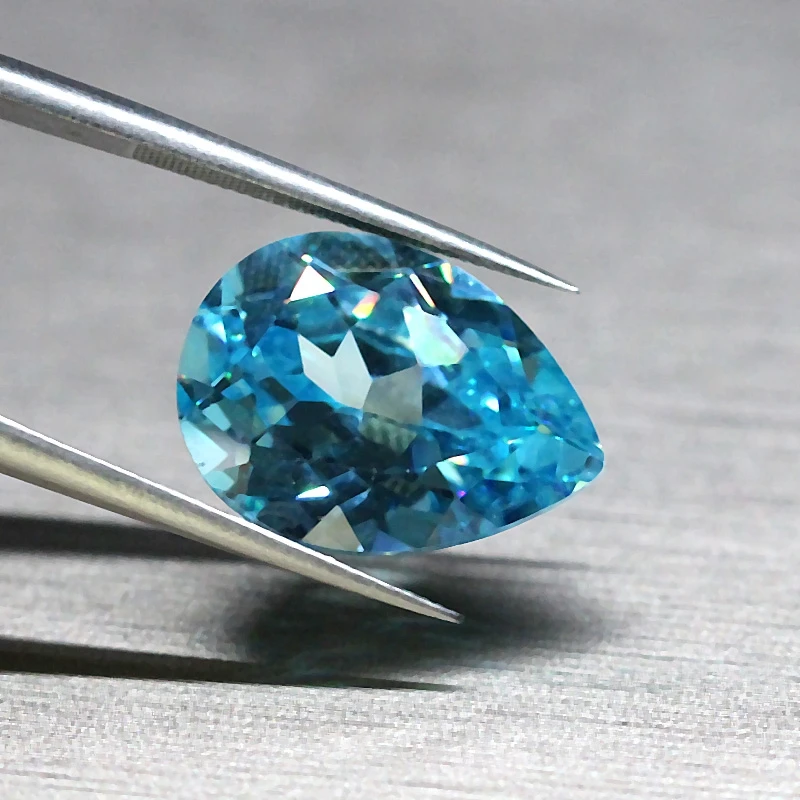 Aquamarine Stone Loose bulk Raw Gemstones Beads Jewelry Making Custom Made Inlaid Ring Earrings Pendant With March Birthstone