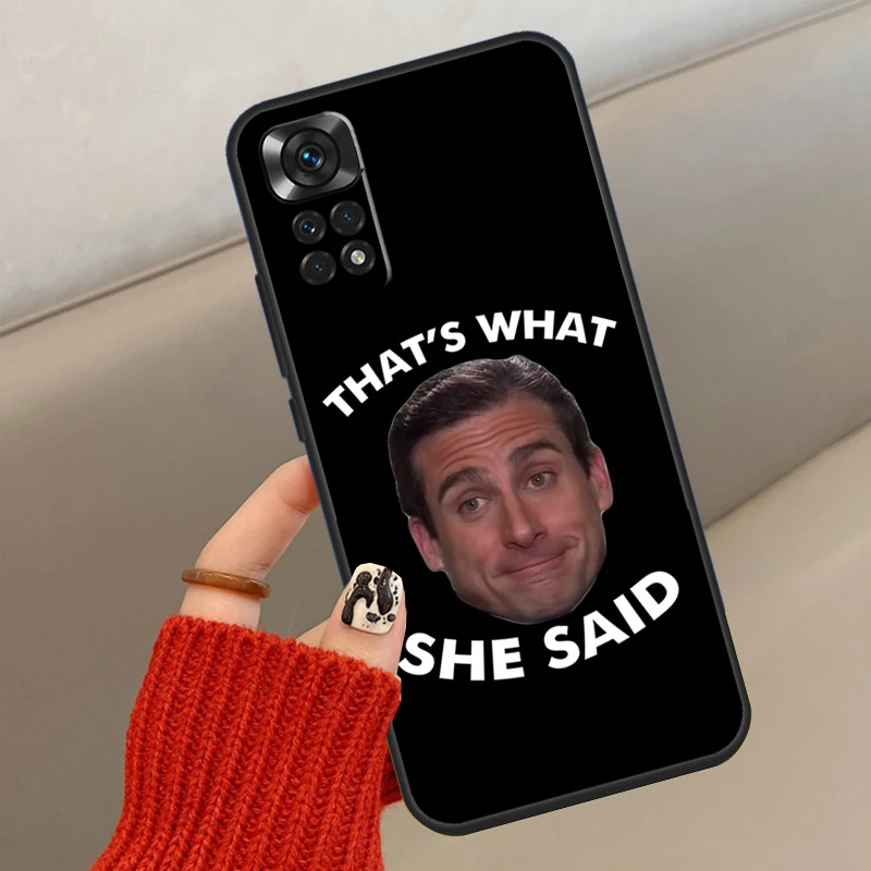 Michael Scott questo è quello che ha detto custodia per Xiaomi Redmi Note 11 12 8 9 10 Pro 8T 9S 10S 11S Redmi 9A 9C 10 10A 10C Cover