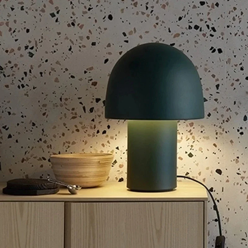 Mushroom Inspired Table Lamp Nordic Minimalist Danish Design Green Lamp For Bedroom Bedside Home Decorative Reading Lamp