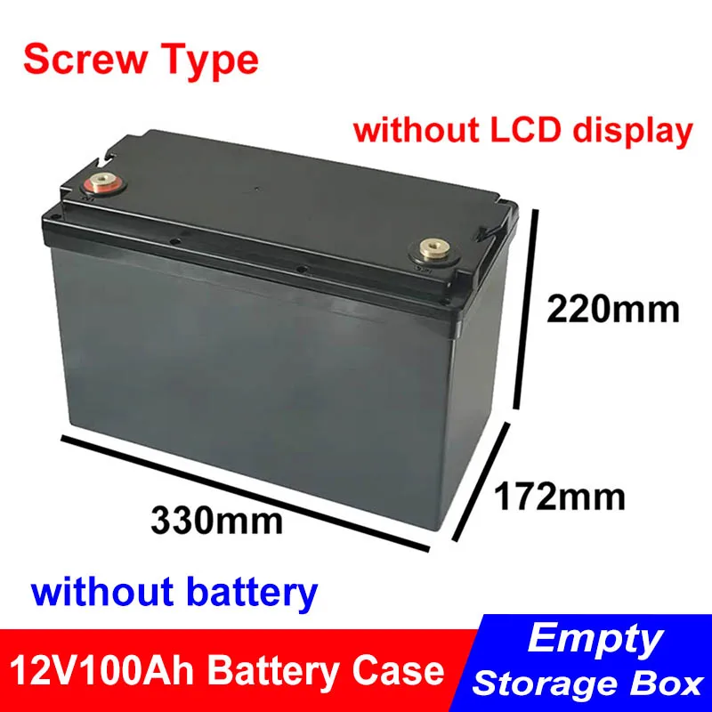 Storage Box 12V 100Ah Screw Type 12.8V100Ah 12V100Ah LiFePO4 NCM Battery Case With Screws for DIY Energy Storage EBike Battery