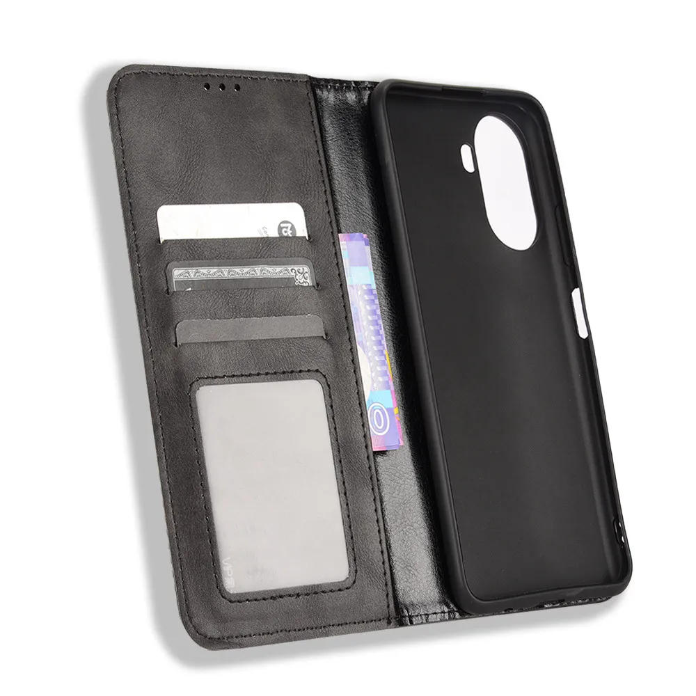 For Huawei Nova Y70 Case Luxury Flip PU Leather Wallet Magnetic Adsorption Case For Huawei Nova Y70 Plus NovaY70 Phone Bags