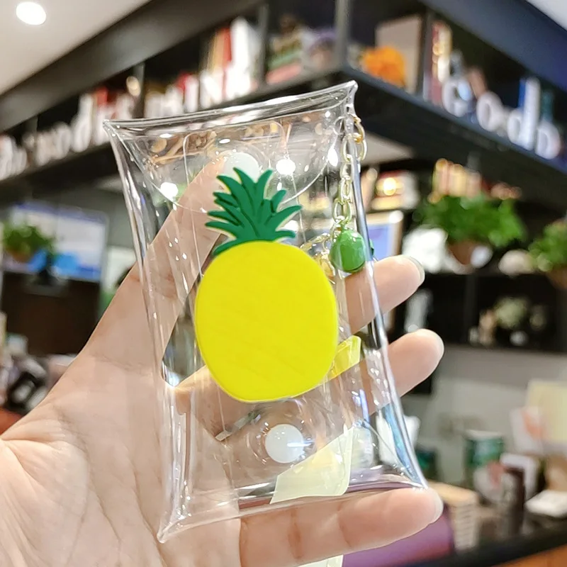 مفتاح كيس التخزين المحمولة شفافة بولي كلوريد الفينيل حقيبة مفاتيح صغيرة محفظة نسائية للعملات المعدنية البلاستيكية الملحقات الصغيرة الحقيبة لتخزين العملات المعدنية الاستخدام اليومي حقيبة