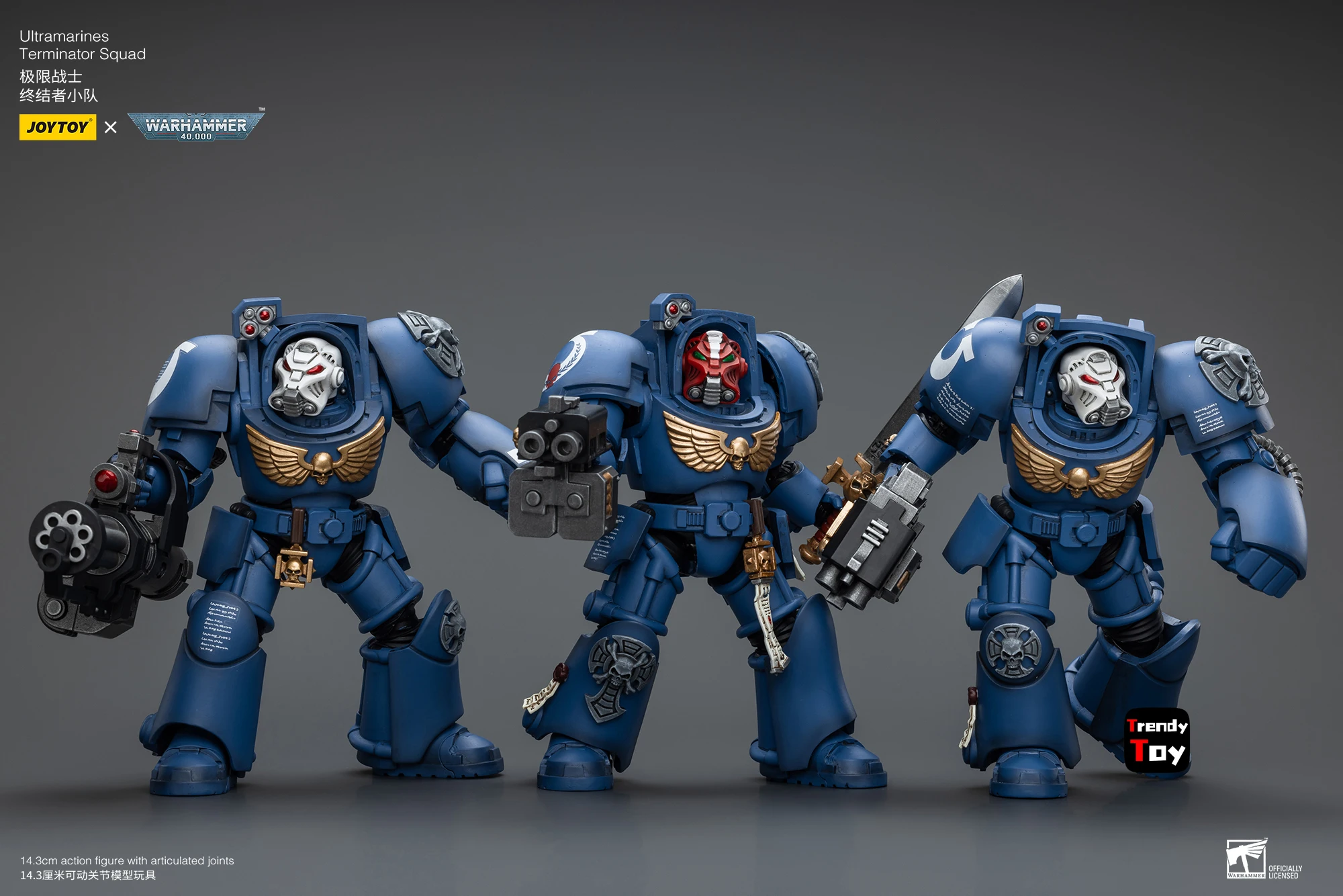 【Na stanie】JOYTOY Warhammer 40K Ultramarines Terminator Squad 3 SZT. Figurki Akcji 1/18