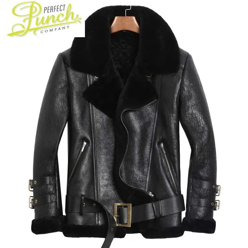 

Real Fur Jacket Men Original 2023 Natural Sheep Fur Coat Genuine Leather Sheepskin Coat Male Fashion Winter Jackets