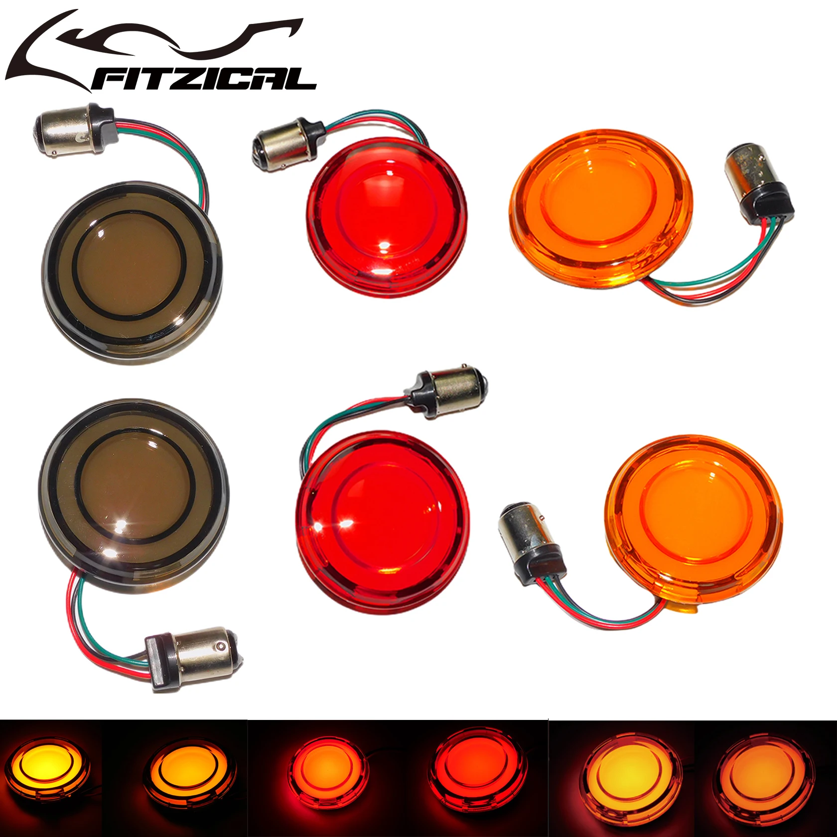 Motocyklowe światła LED w stylu pocisku 1157, konwersja świateł stop i pozycyjnych, panel LED do Harley Sportster XL883 Dyna Softail Touring FLH