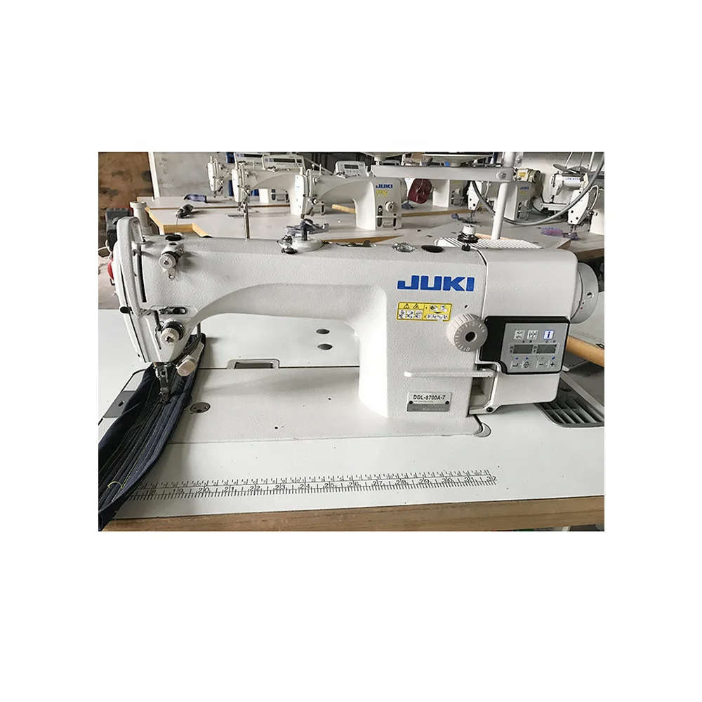 

Wholesale Used JUKIS DDL-8700A High-Speed Single Needle Straight Lockstitch Industrial Sewing Machine With Table and Servo Motor