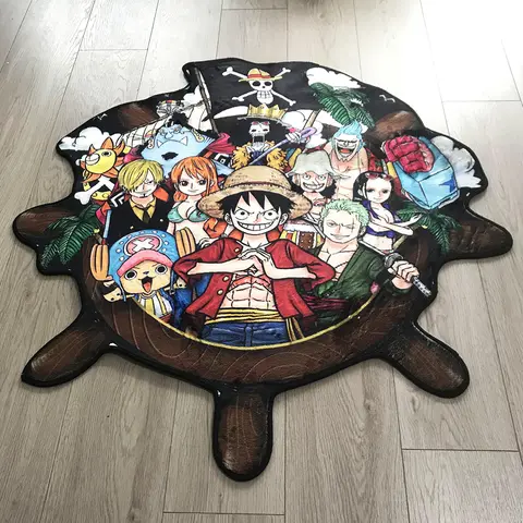 Alfombras personalizadas de una pieza con diseño de timón, alfombras decorativas para habitación de Anime, cocina, baño, sala de estar, alfombrillas antideslizantes, juguetes para niños