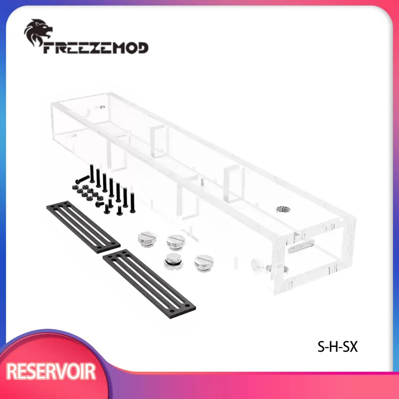 

FREEZEMOD Industrial Water-cooled Water Tank Transparent Acrylic Porous Square Reservoir 1000ml Large Capacity 10mm Thick S-H-SX