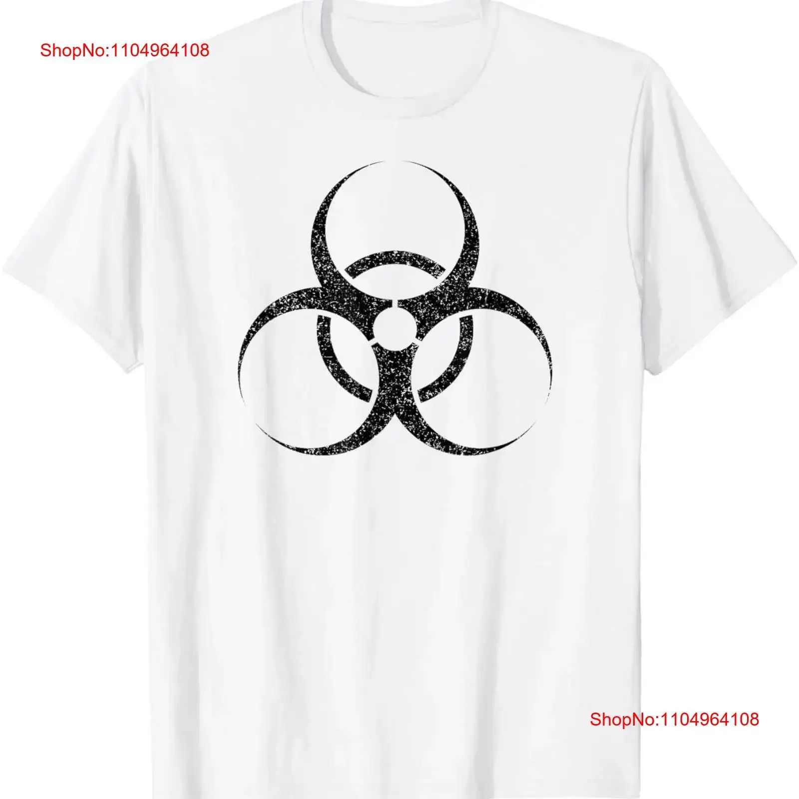 

BIOHAZARD SYMBOL BIOLOGICAL HAZARD WARNING SIGN T Shirt vintage Washed Top For Everyday Wear fashion Breathable streetwear