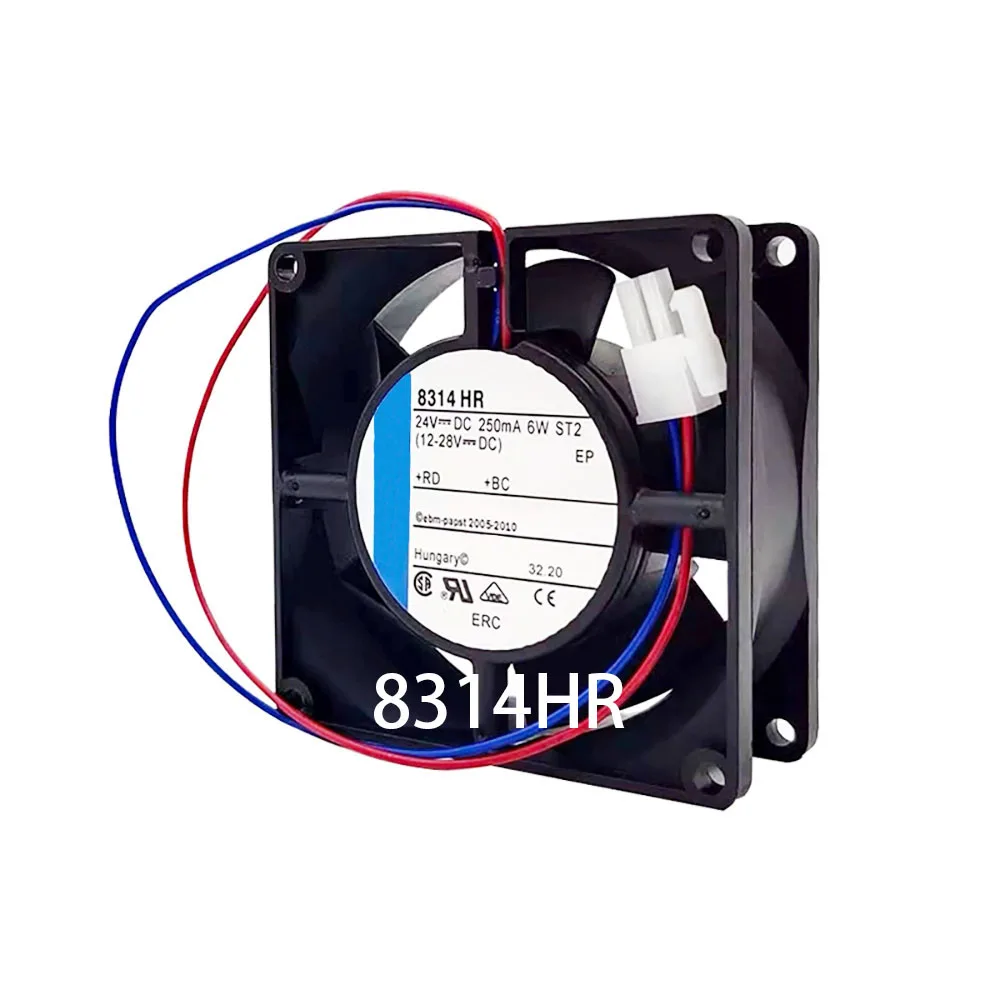 

Радиатор с высоким объемом воздуха 8314HR DC 24 В 80*80*32 мм 6 Вт 0,25 А 2-проводной серверный вентилятор
