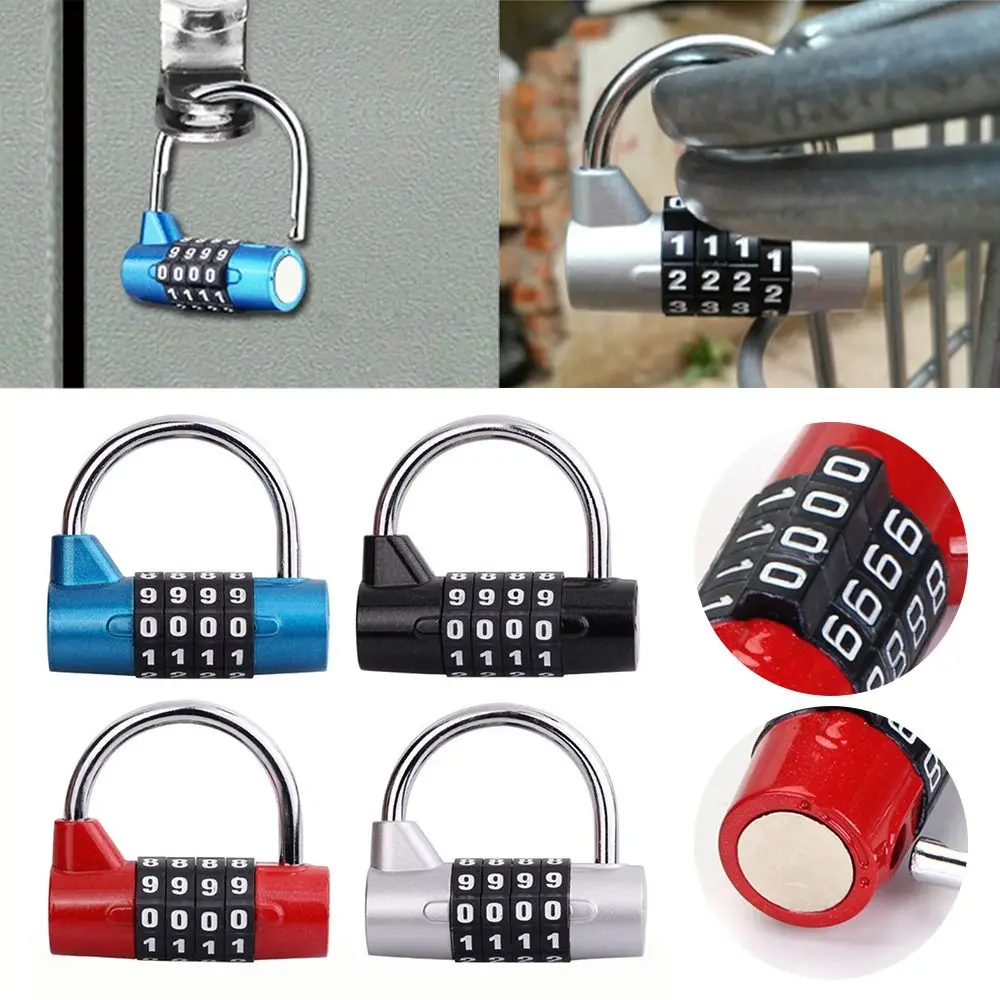 Security Combination Lock Suitcase Gym Safety Coded Lock Luggage Padlock 4 Digit Password Lock Dormitory Cabinet  Lock