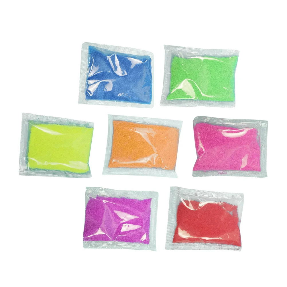 7 عبوات من رمل مسعور للأطفال، تعلم إبداعي ممتع، رمال مسعور ملونة للأطفال، مستلزمات تعليمية للأطفال الصغار #2