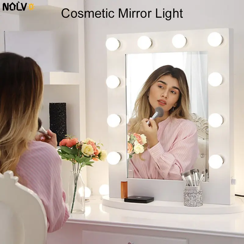 Adjustable Wire Length Professional Makeup Mirror Light Dimmable LED Vanity  For Dressing Table Up Mirror Light Makeup Lamp