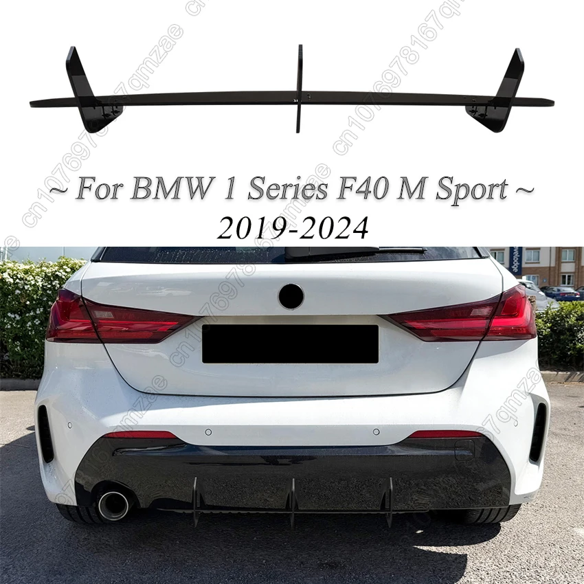 

For BMW 1 Series F40 M Sport 2019 2020 2021 2022 2023 2024 Tail Spoiler Car Rear Bumper Lip Fin Diffuser Guard Cover Body Kits
