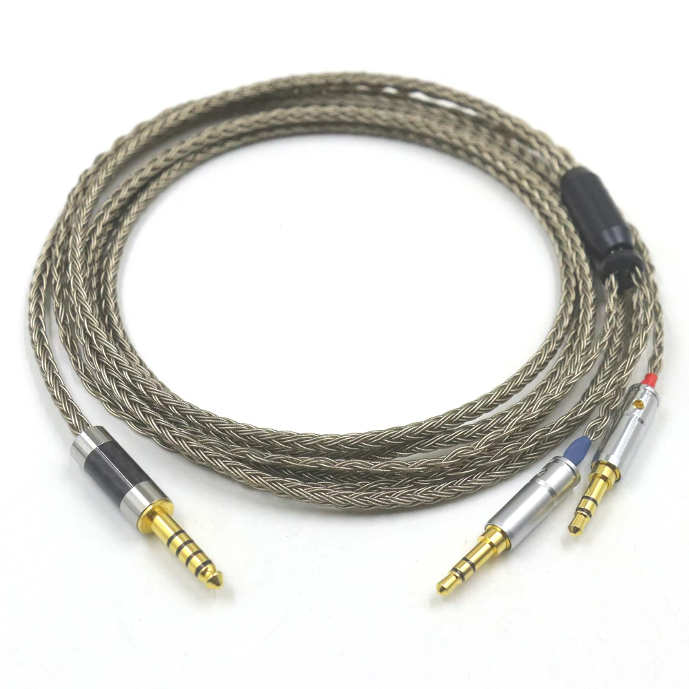 

16 Cores OCC Silver Plated Upgrade Cable for Dual 3.5mm Hifiman Sundara Ananda HE1000se HE6se HE400 Denon AH-5200 7200