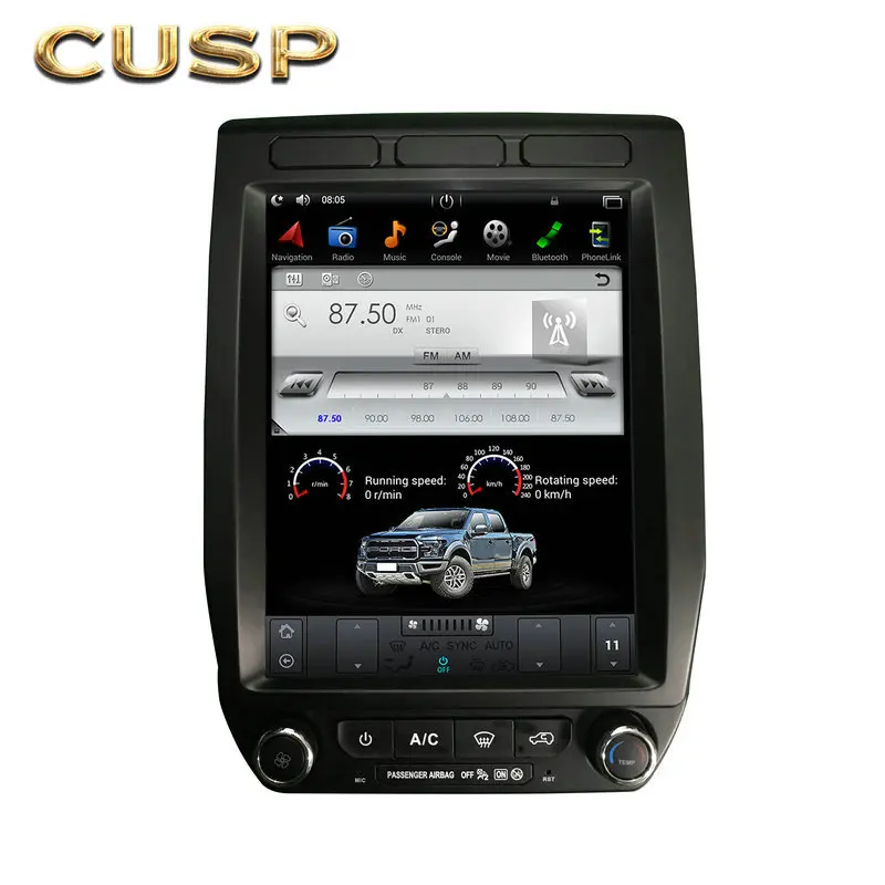 

ZAIQU 12.1 Inch RAM 4G ROM 64G Car Dvd Player Touch Screen for Ford F150 Raptor