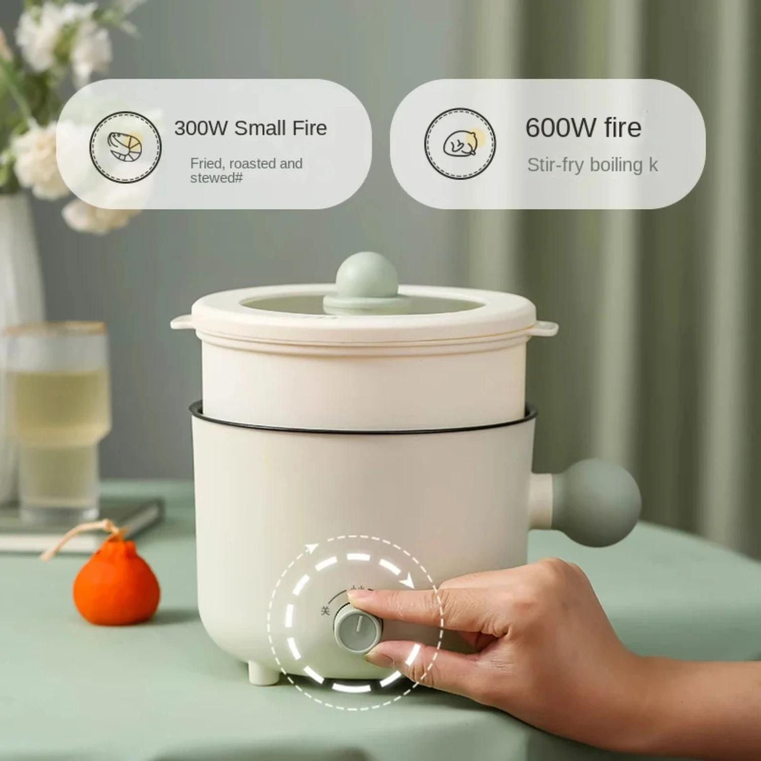 Rice Pot Multicooker Hotpot Stew Heating Pan Noodles Eggs Soup Steamer Rice Cookers Cooking Pot for