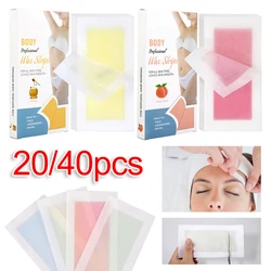 20/40pcs Hair Removal Tool Wax Strips Waxing Wipe Sticker For Face Leg Lip Eyebrow Body Hair Removal Strip Paper Beauty Tool