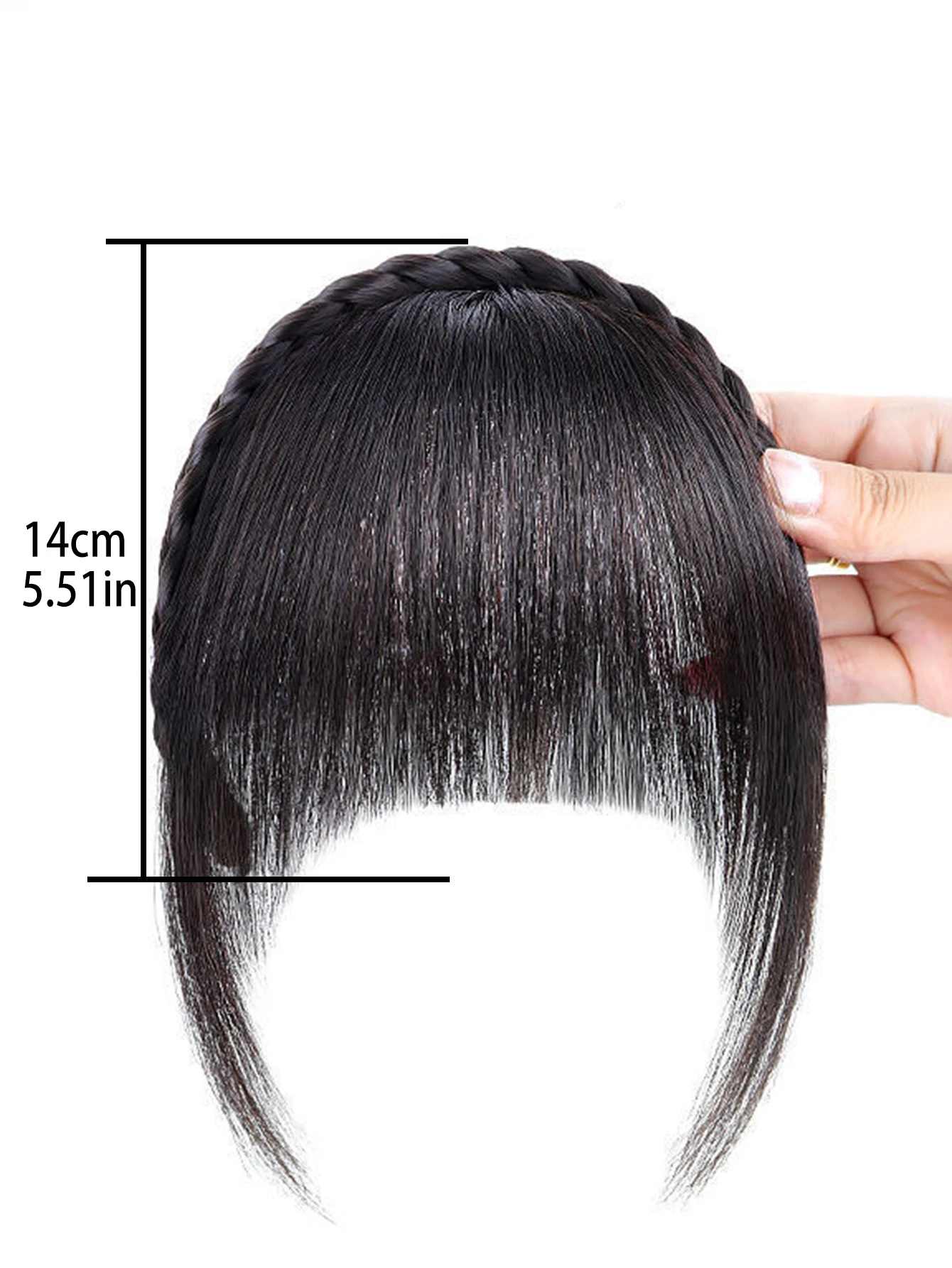 Hair Band Black&Brown Wig Bangs Headbands for Women Girls Twist Braid Headband Hairpiece Styling Tools Hair Accessories Headwear