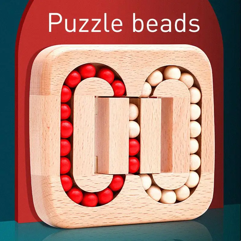 Wooden Puzzle Ball Toys Luban Lock for Children Educational Early Education Rolling Magical Bean Cube Balls