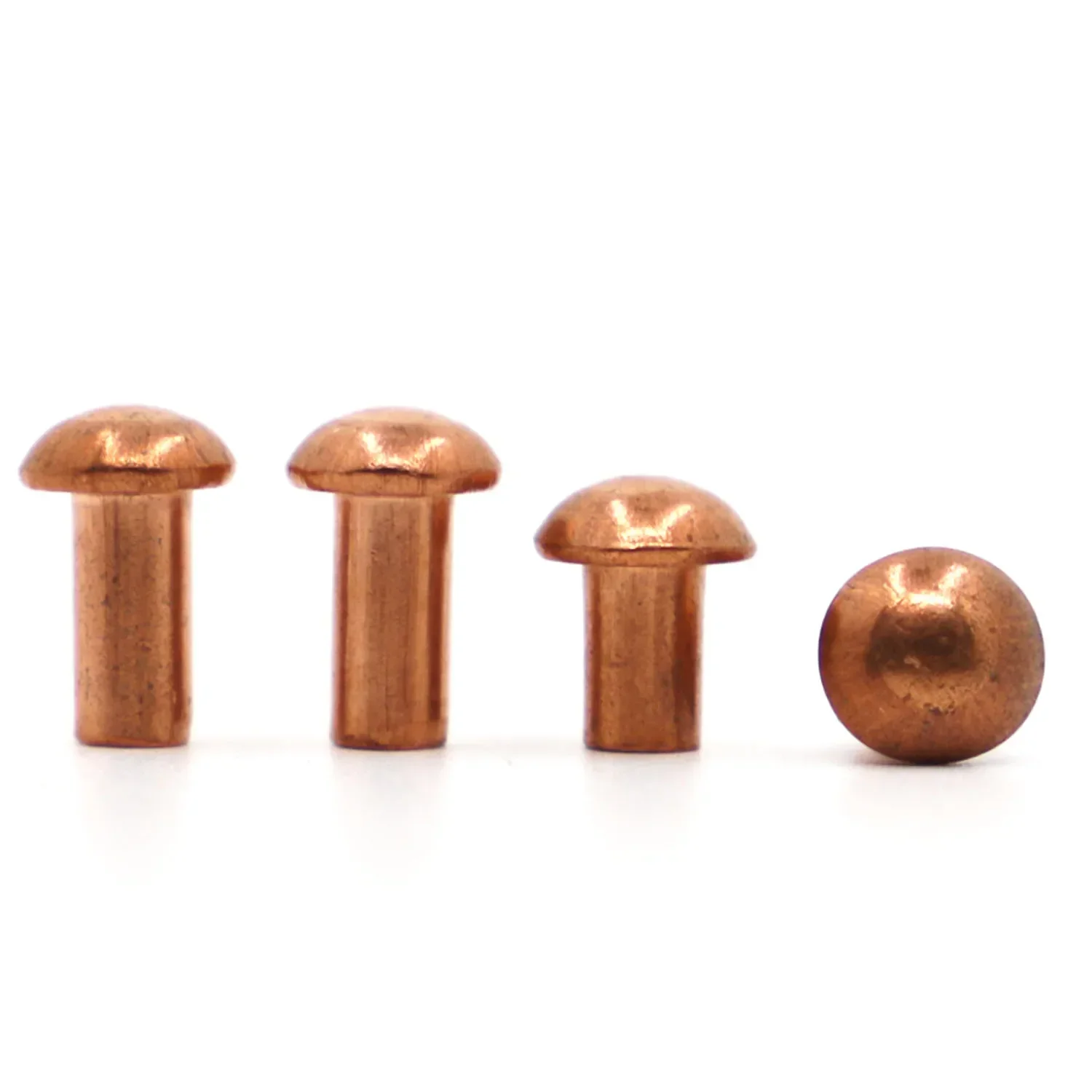 1-50pcs M1.5 M2.0 M2.5 M3 M4 M5 M6 M8 Copper Rivet Pan Head Solid Rivets Brass Half Round Solid Rivet Cap GB867