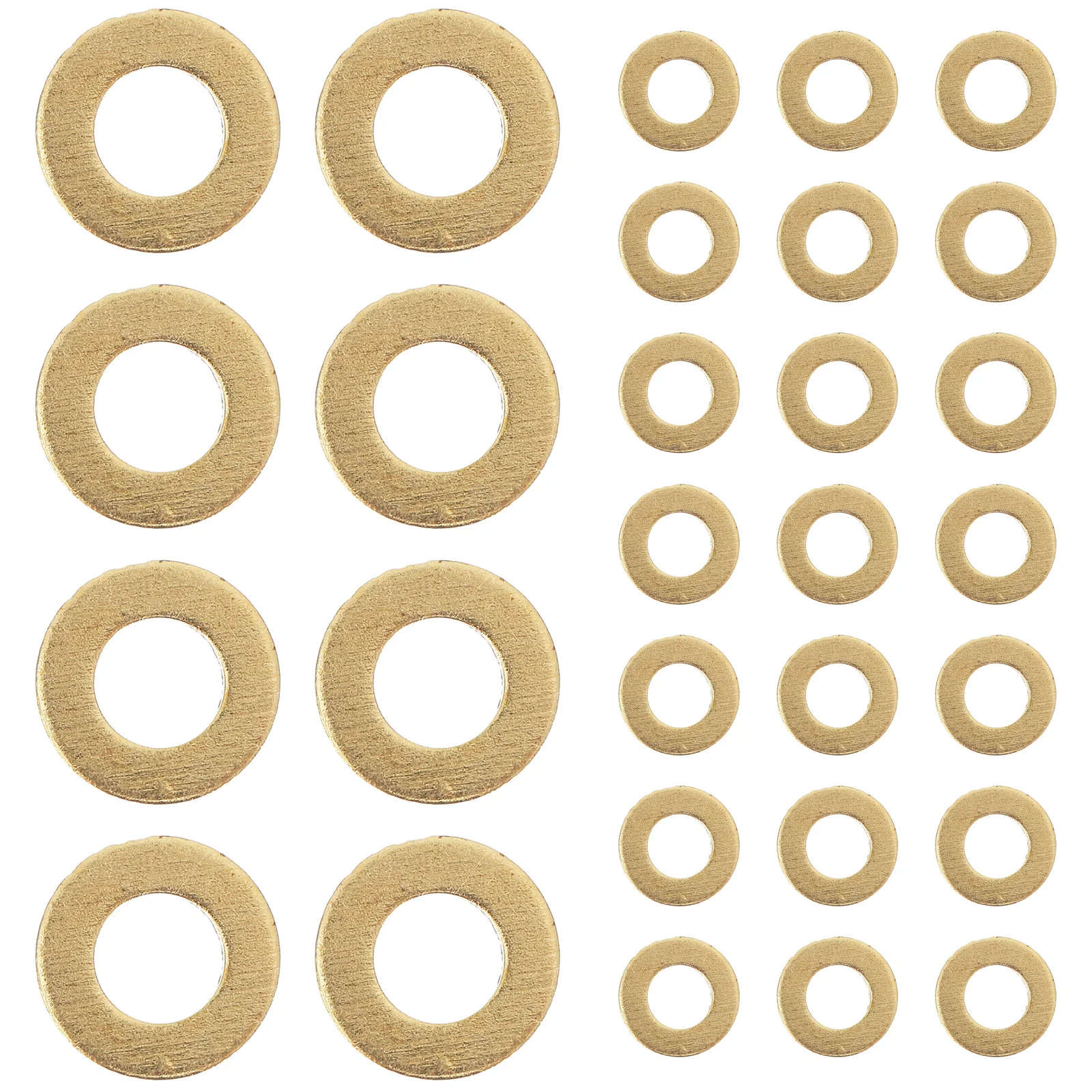 

50pcs Copper Flat Washers Brass Metric Sealing Washers For Electrical Automotive Construction Applications Flat Ring Gasket