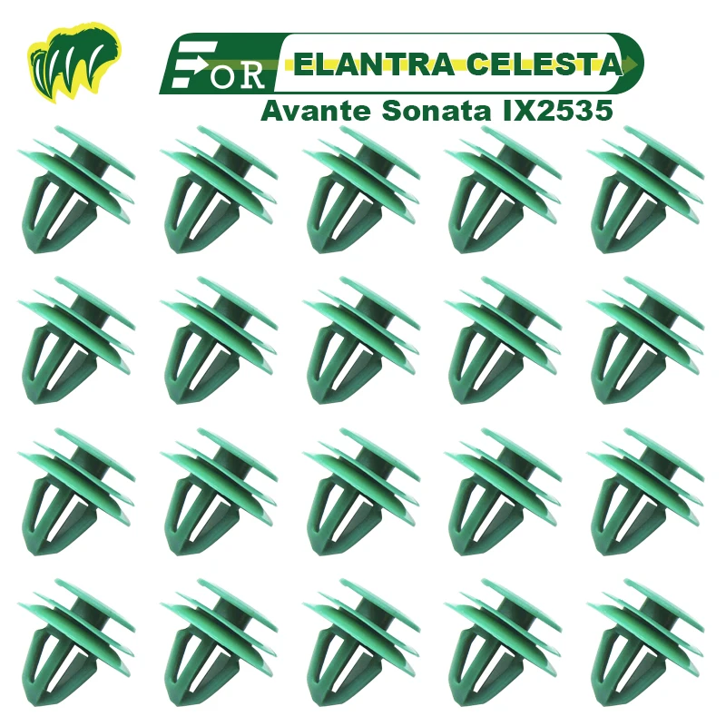 

20pcs For Hyundai ELANTRA CELESTA Avante Sonata IX2535 Fender Exterior Trim Clip Wheel Opening Molding Retainer