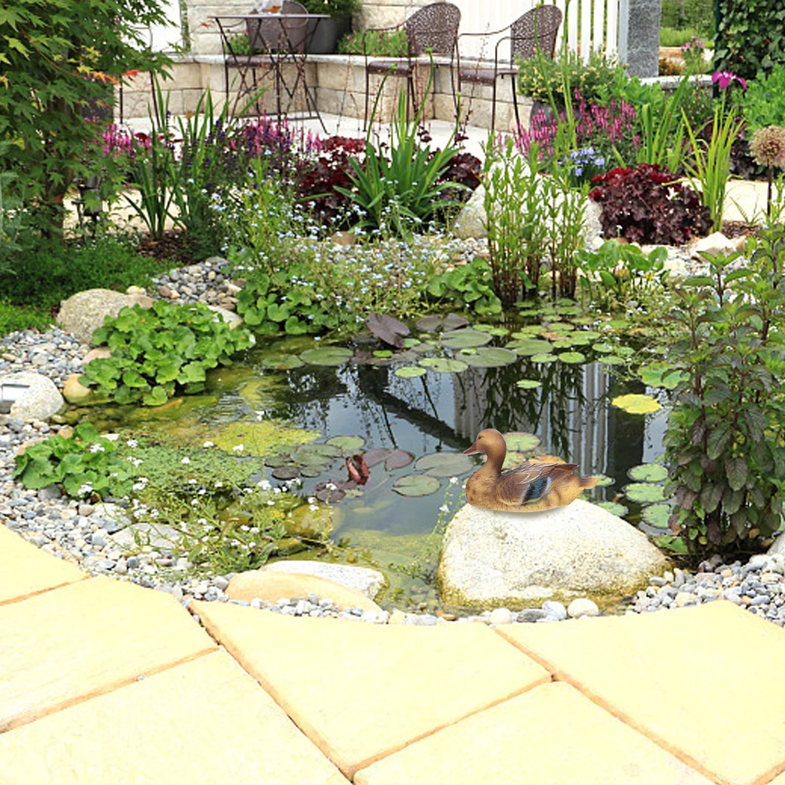 

Floating Pond Resin Simulation For Garden Fountain Pool Pond Floating Animal Yard Water Feature Ornament