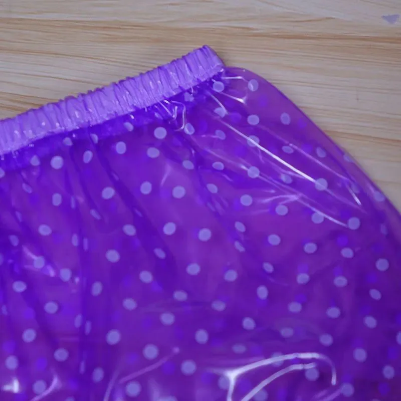 Sexy Transparent Polka Dot PVC Boxer Shorts Soft Smooth Silent ABDL Plastic Pants Couple Waterproof Leak proof Diaper Panties