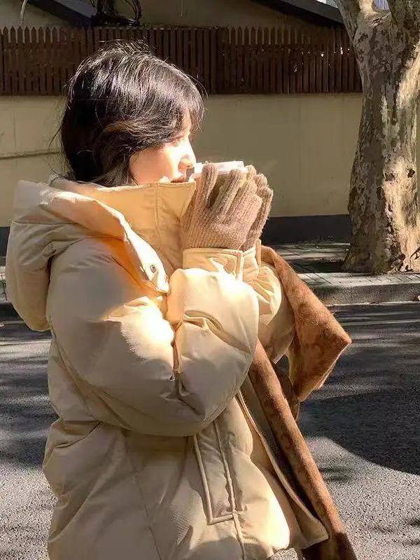 

Зимнее женское пальто из хлопка Thiened ort, новинка 2025, повседневное универсальное женское пальто премиум-класса в корейском стиле