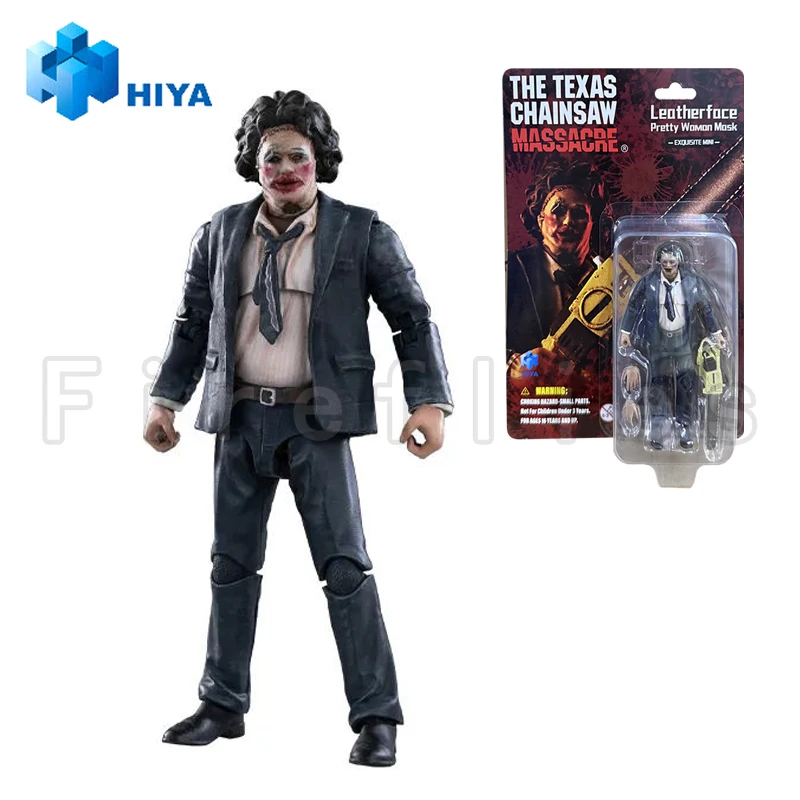 1/18 HIYA Action Figure Squisita Mini Serie Texas Chainsaw Massacre 1974 LeatherFace - Maschera da donna bella