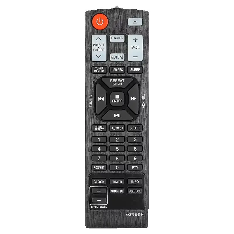 Control Remoto de Repuesto AKB73655724 Compatible con el Sistema de Audio para el Hogar LG CD CM9730 CMS9730F, Control Remoto para Sistema Estéreo