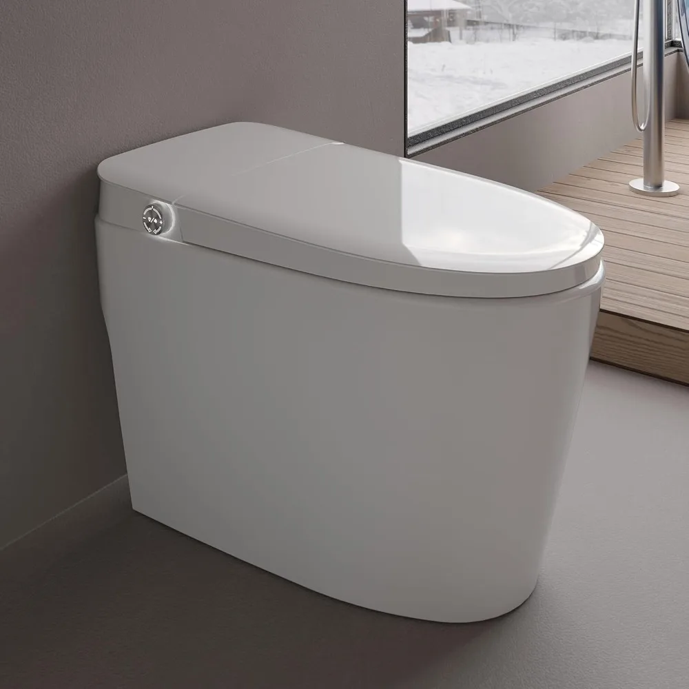 Smart Toilet with Bidet Built in, Enlongated Tankless Toilets,Auto Flush, Heated Seat, Bidet Toilet