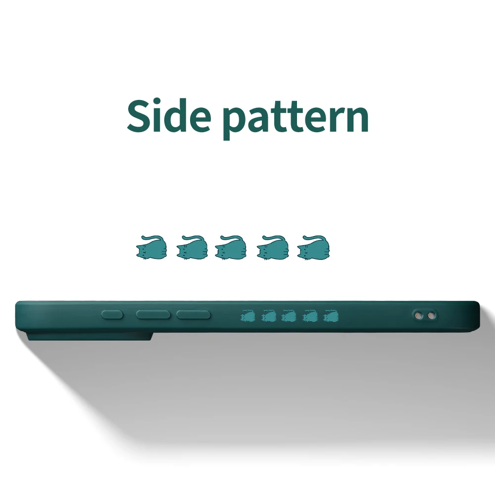 حافظة هاتف ملونة على شكل قطة لهاتف آيفون 17 ProMax 17 Air 16 15 14 13 12 11 Pro Max XS Max7 8 Plus 16e 16 Plus غطاء من البولي يوريثان