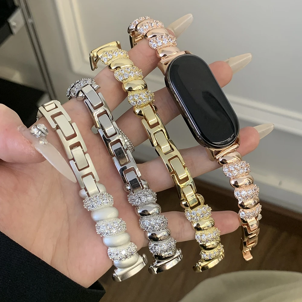 

10 шт. Роскошный браслет с цирконием, браслет, ремешок для Xiaomi Watch 5 Pro S4, спортивный браслет, ремешок для часов Caterpillar, оптовая продажа