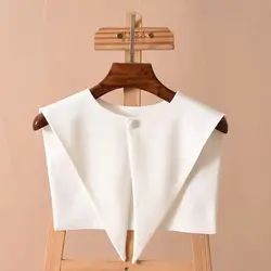 2024 New Fake Collar For Shirt White Shawl Collars Solid Shirt Blouse Top Men Women Navy Collar Girls Top Clothes DropShipping