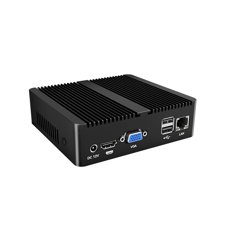 BEBEPC Mini PC industriale con supporto Intel Celeron N2815 Computer WiFi Linux con 1xHDMI 1xVGA 2xUSB3.0 2xUSB2.0 Win10 Ready
