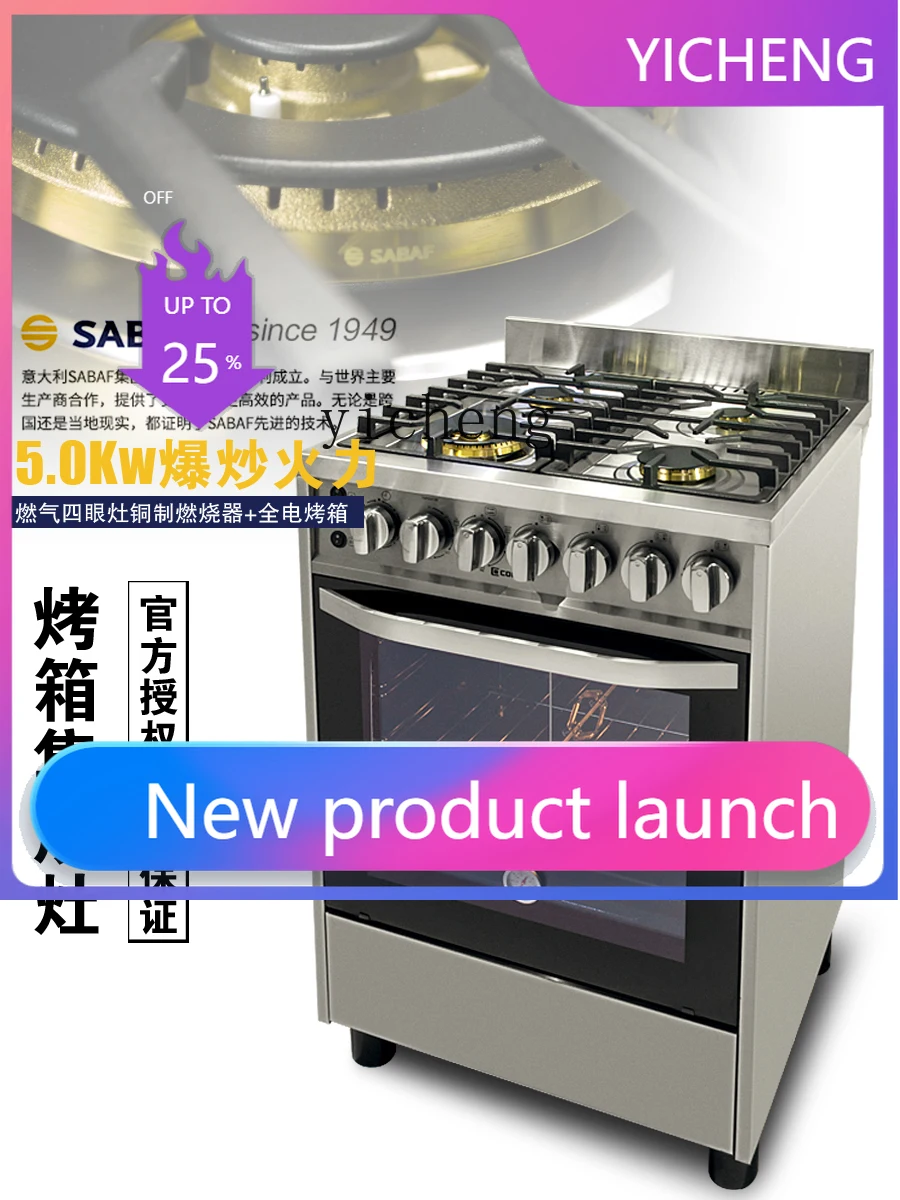 

I24 Integrated Kitchen Gas Oven Four-Eye Natural Gas Five-Eye Stove Baking
