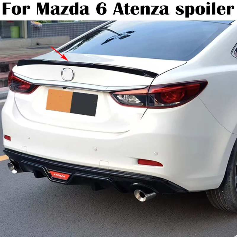 

For Mazda 6 Atenza Spoiler 2014 2015 2016 2017 2018 2019 2020 High Quality ABS Material Car Rear trunk cover wings spoiler