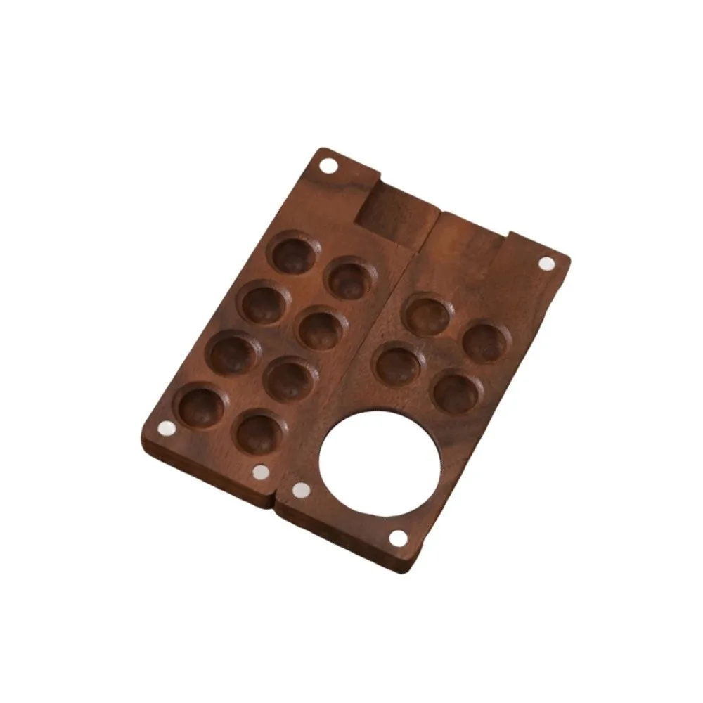 Empty Box Walnut Wood Watercolor Palette Compact Magnetic Suction Paint Box Mini Portable Pocket Palette Travel Use