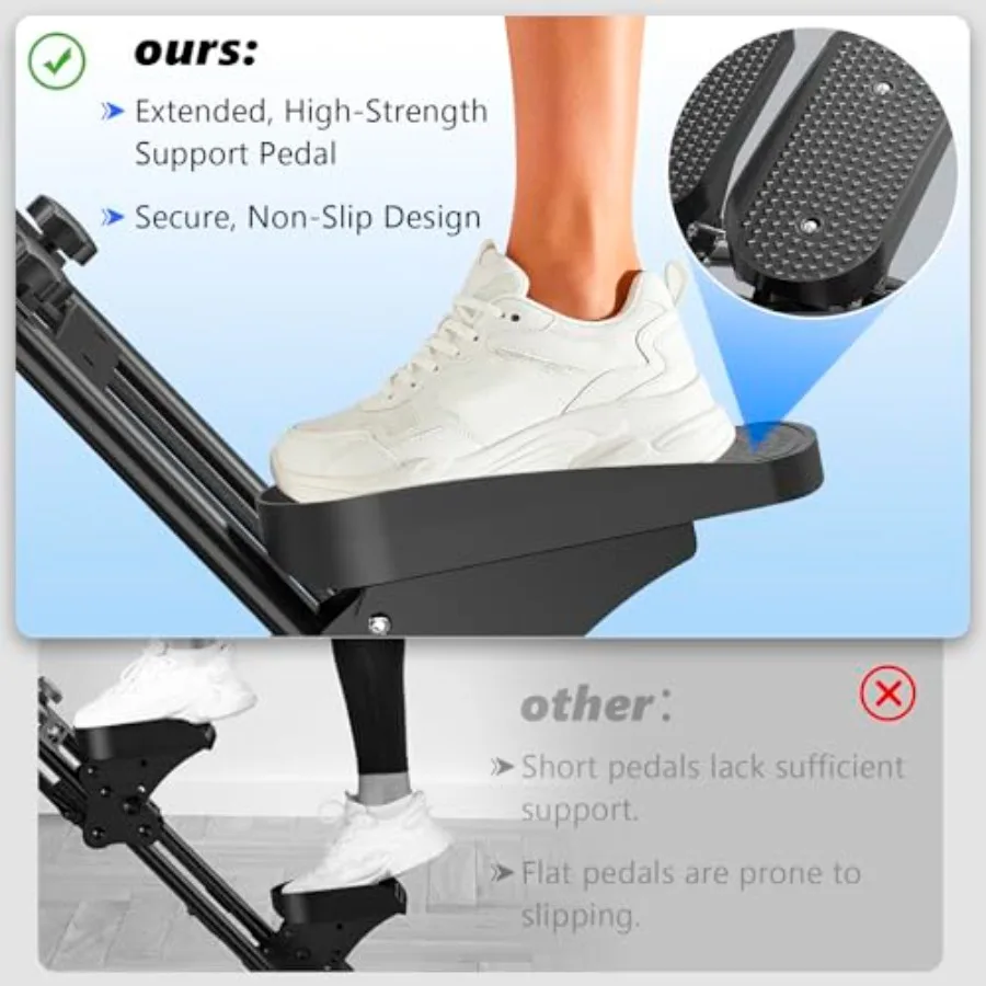 Home gym stair stepper machine: folding vertical climber with LCD monitor and handlebars low-impact full-body workout equipment - view 4
